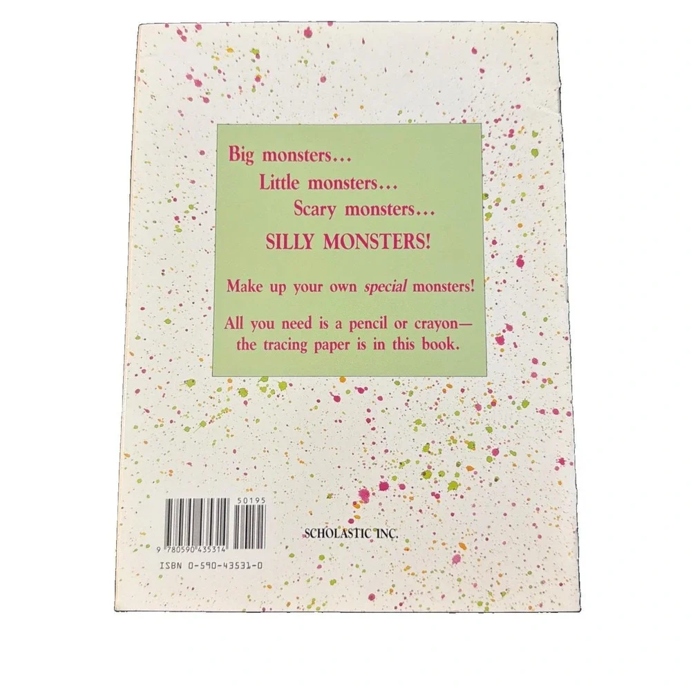 Silly Monsters Tracing Fun Book Joan Berger Nos Scholastic VTG Halloween Spooky
